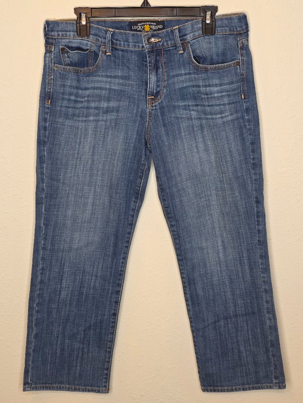 Lucky Brand "Sweet' N Crop" Women's Washed Denim Jeans, Size 12/31